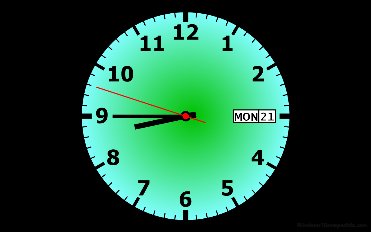 windows 10 desktop clock widget